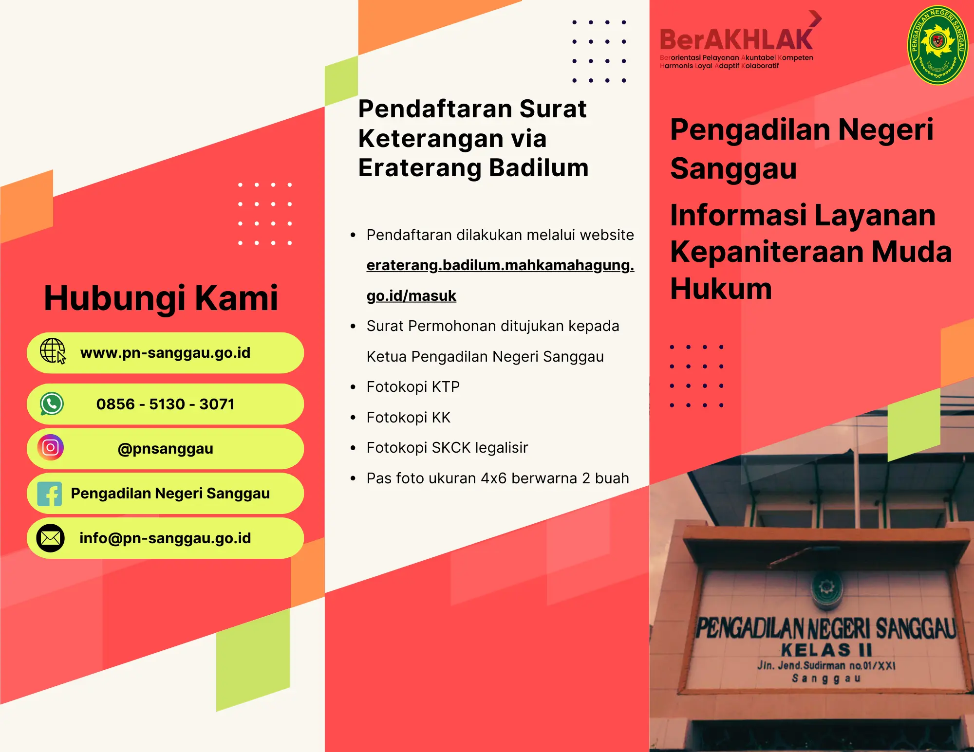 Brosur Informasi Layanan Kepaniteraan Hukum