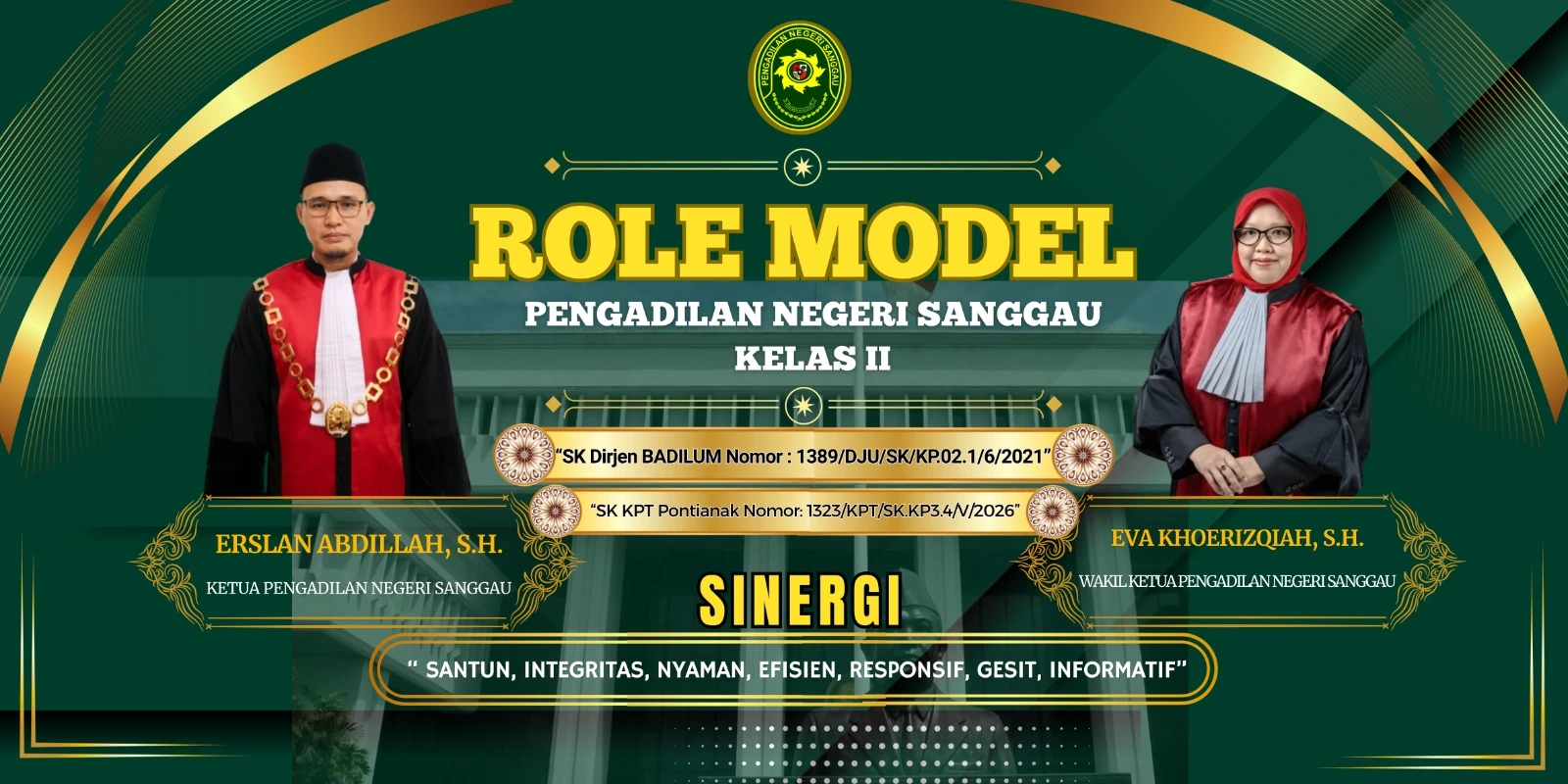 Banner Role Model Pengadilan Negeri Sanggau Kelas II